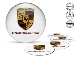 Porsche Ruota Badge Edizione Etichette Cupola Resina